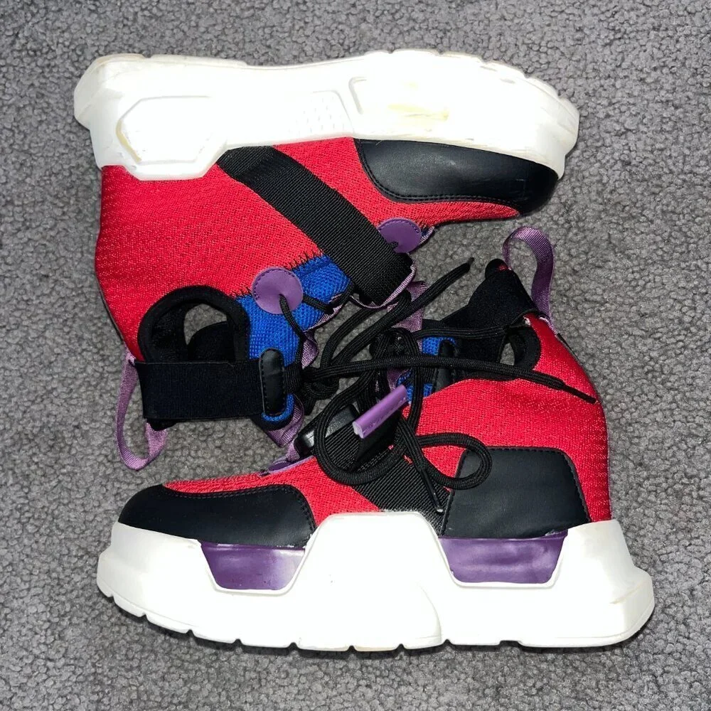 ANTHONY WANG Mulberry-02 Colorful Y2K Chunky Platform Sneakers EUC - Women's 7.5